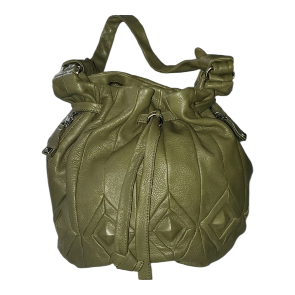 Elliott Lucca Genuine Leather Bucket Bag – Vintage Style Shoulder Purse